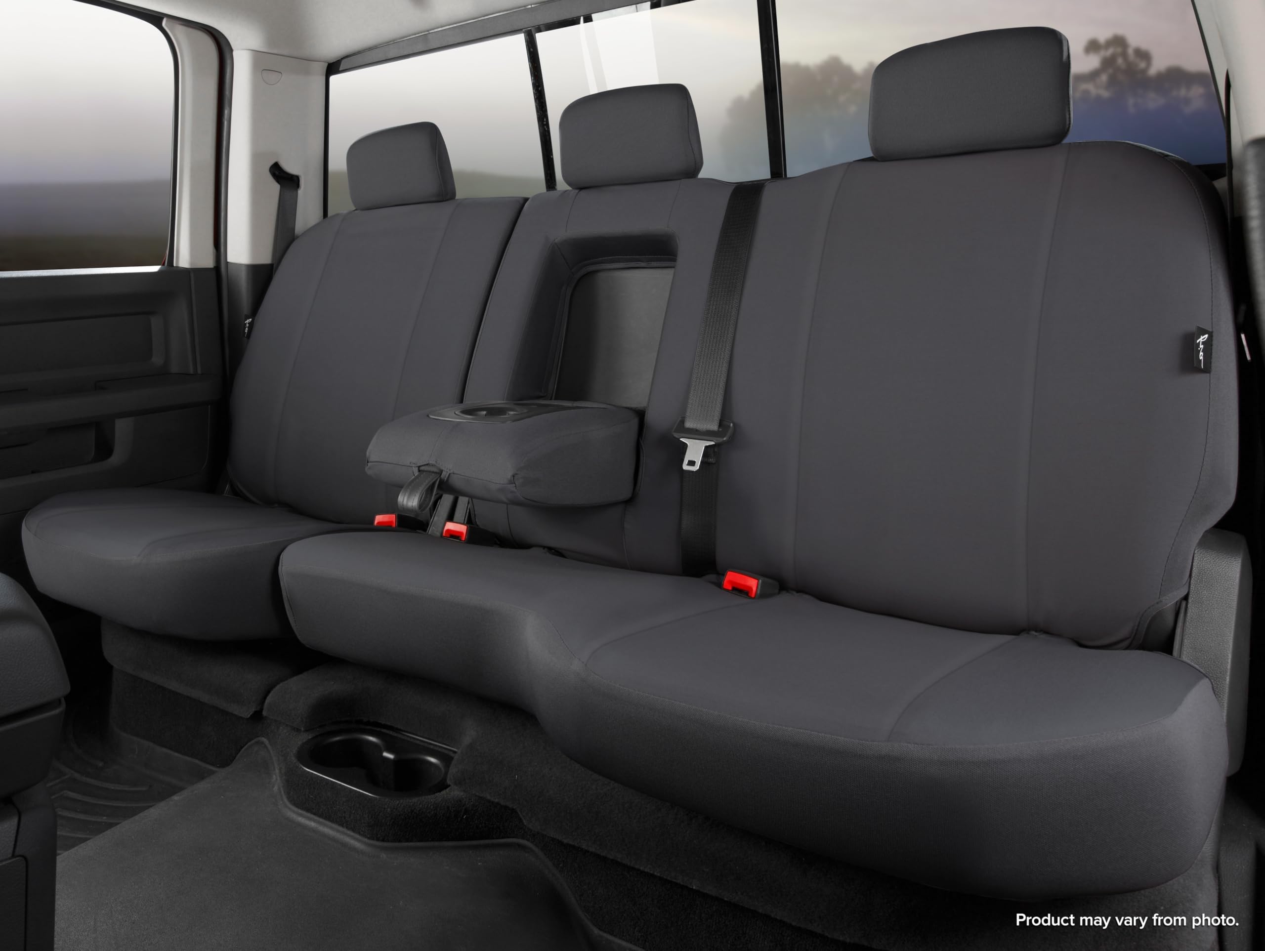 FIA Black DT72-80 Custom Fit Rear Seat Cover, Split Seat 60/40 - Nylon (Black)