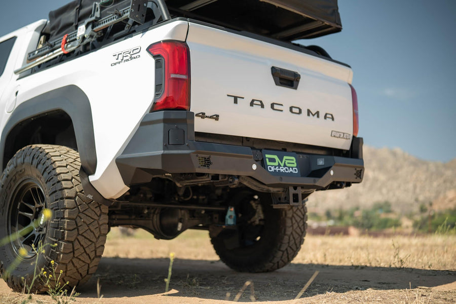Offroad DV8 Spec Series Rear Bumper for 2024-2025 Toyota Tacoma | Full-Width Design | (2) 3" Pod Light Mounts | Retains OEM Rear Sensors & Blind Spot Monitoring | Powder Coated | Steel Construction