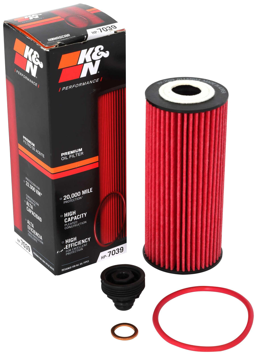 K&N Oil Filter Premium: 20,000 Mile Engine Protection, High Capacity/High Efficiency: Compatible with 2014-2025 BMW/MINI: (See Product Description for Select Models) HP-7039