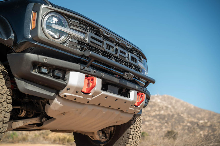 Offroad DV8 Tube Push Bar for 2021-2025 Ford Bronco | Fits OEM Modular Steel Bumper | Runs a 20" Light Bar, (8) 3" Pod Lights, or (4) 7" Round Lights | Protects Grille from Light Trail Debris | Steel