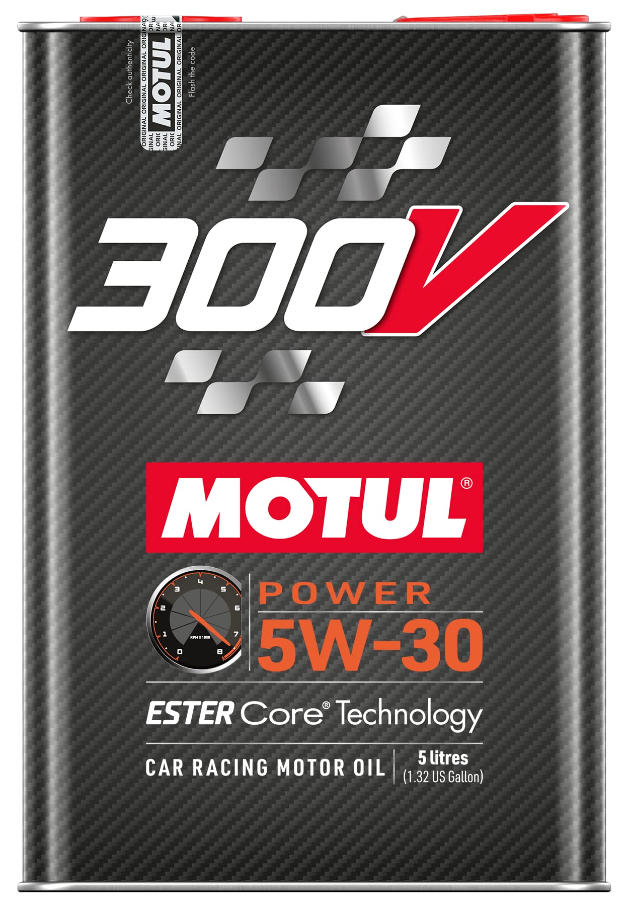 300V MOTUL 110815 5W-30 POWER Car Racing Motor Oil Full Synthetic Engine Lubricant 5 Liter High Performance 4-Stroke Ester Core