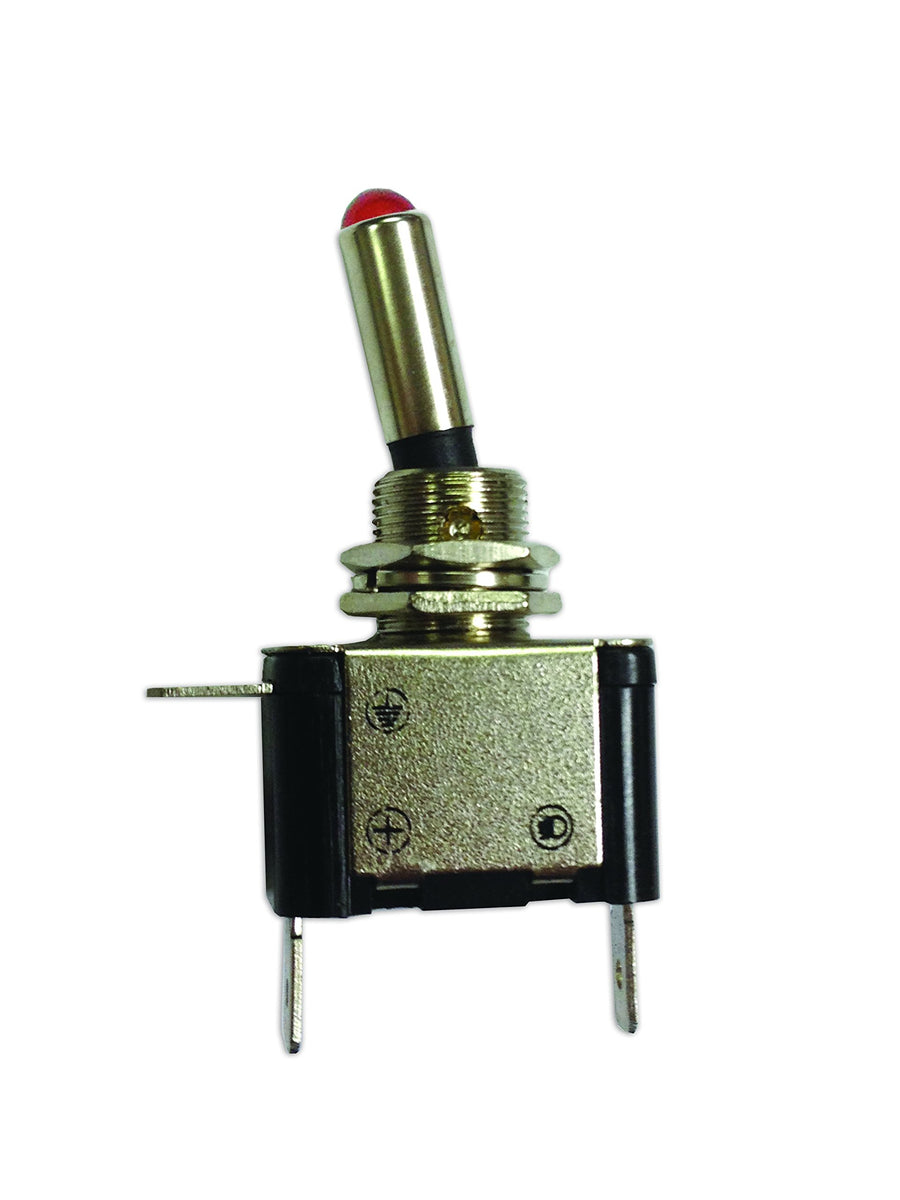 On/Off WirthCo 20520 Heavy Duty Amber Led Illuminated Metal Toggle Switch 25A Retail Pkg