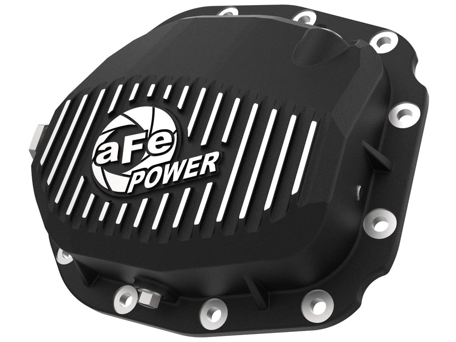 aFe POWER Rear Differential Cover Pro Series Black w/Machined Fins - #46-71180B - Ford F-150 15-23 (Super 8.8-12)