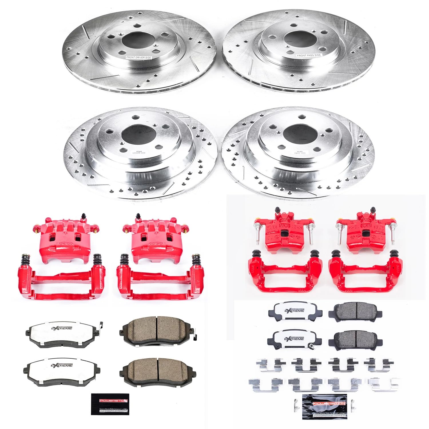 Power Stop Z26 KC6109-26 Front & Rear Street Warrior Brake Kit Subaru For Subaru Impreza 2002-2003 [Model Specific]