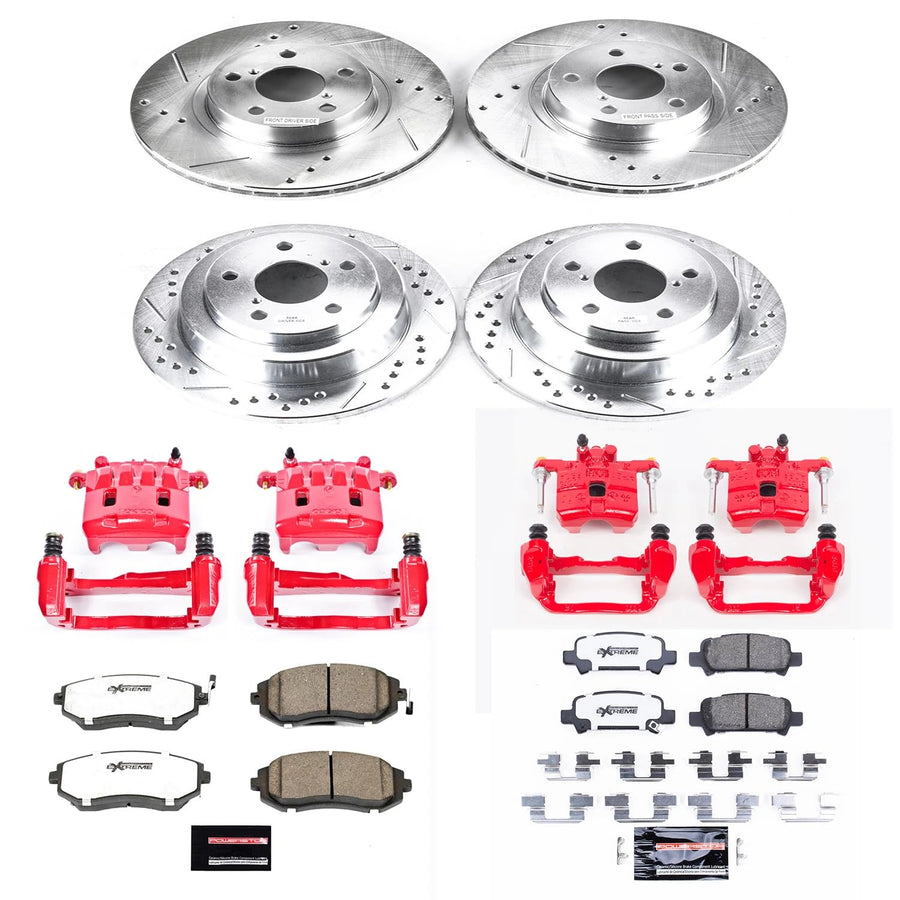 Power Stop Z26 KC6109-26 Front & Rear Street Warrior Brake Kit Subaru For Subaru Impreza 2002-2003 [Model Specific]