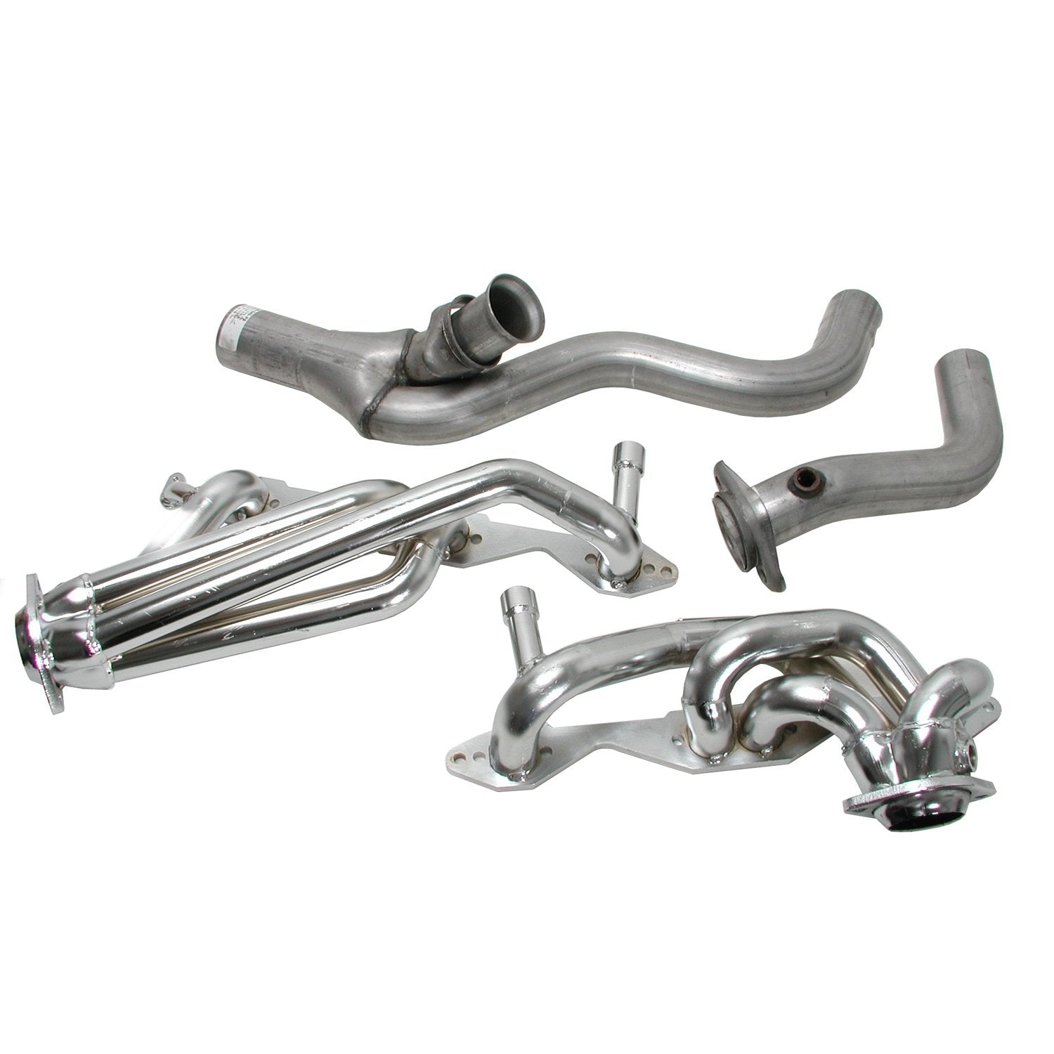 1-5/8" BBK Tuned Length Performance Exhaust Headers And Y Pipe For Single Catalytic Converter GM LT1 Applications - Polished Silver Ceramic Finish