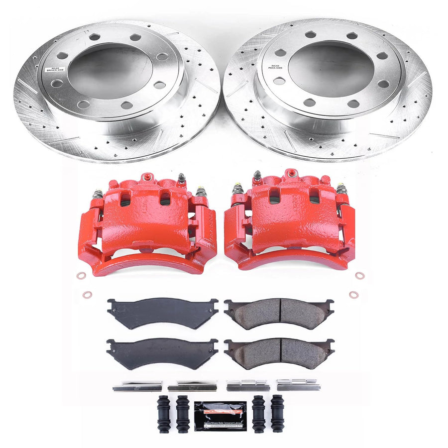 Power Stop Z23 Evolution Rear Brake Caliper Kit- Brake Pads, Brake Rotors, Brake Calipers