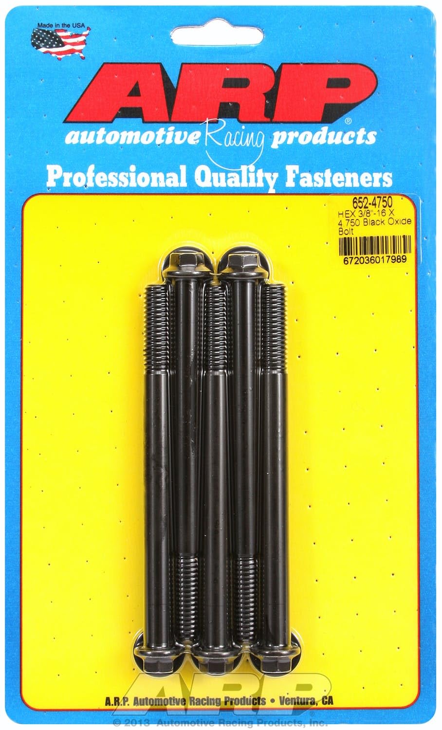 Hex ARP (652-4750) Oxide Bolt, Black
