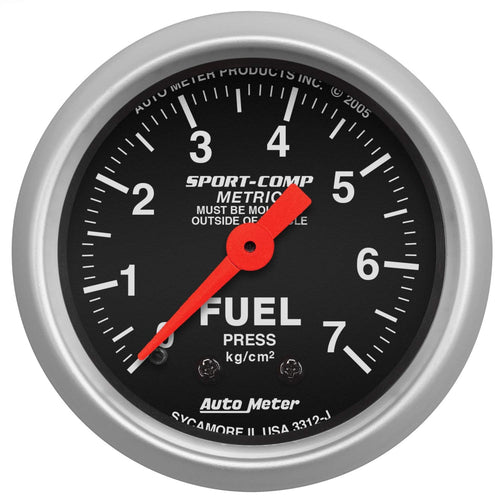 Auto Meter Sport-Comp 3312-J Mechanical Metric Fuel Pressure Gauge