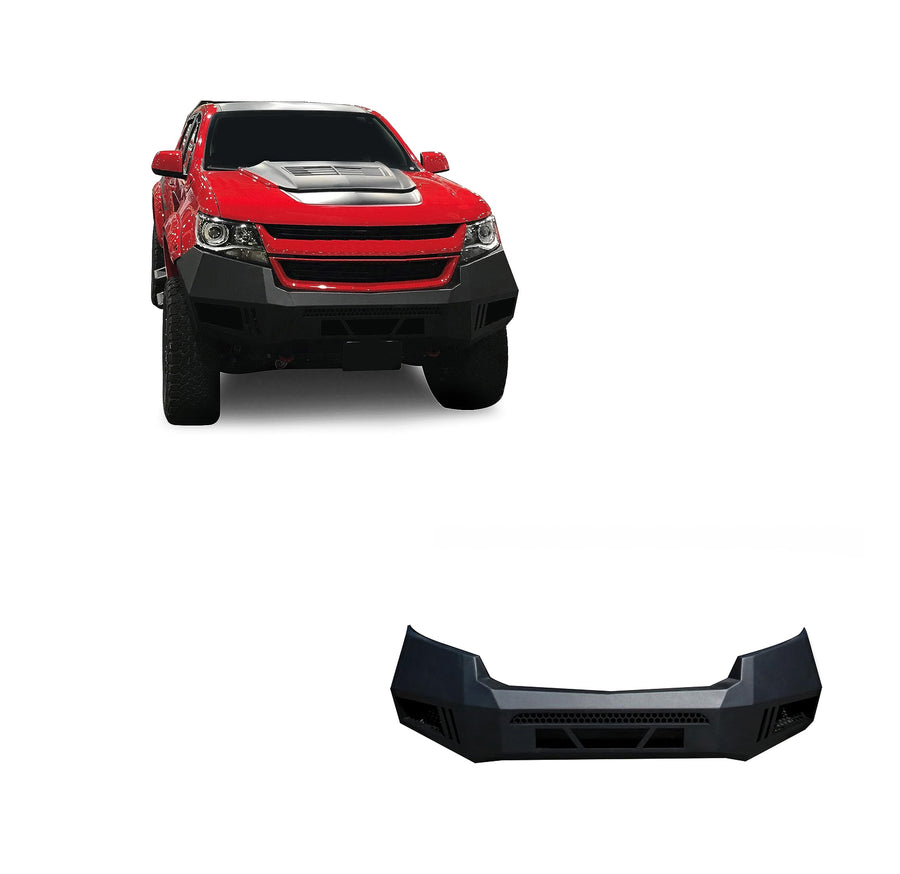 Heavy Duty Black Horse Armour Front Bumper I Front Bumper Satin Black Compatible with 2015-2020 Chevrolet Colorado (Excludes ZR2 Model)-AFB-CO15