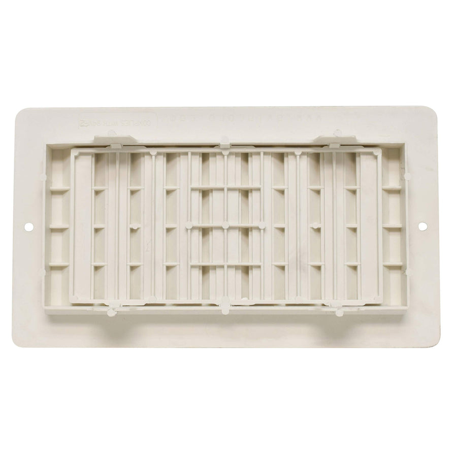A10-3364VP Valterra Dampered Heating and A/C Floor Register - 4" x 8", Off White