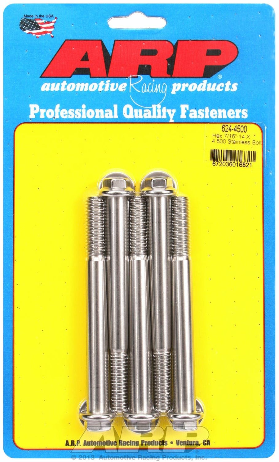 Hex Bolt ARP (624-4500), Stainless Steel