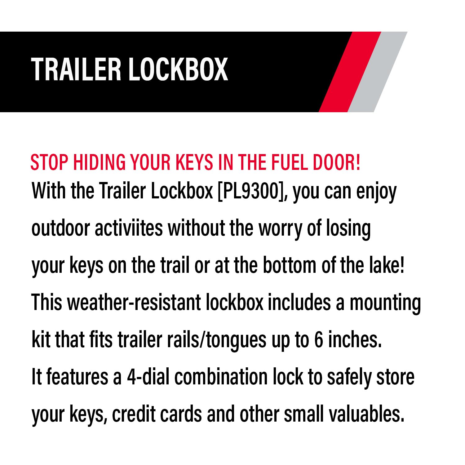 Trailer Lock Box Pop N Lock PL9300