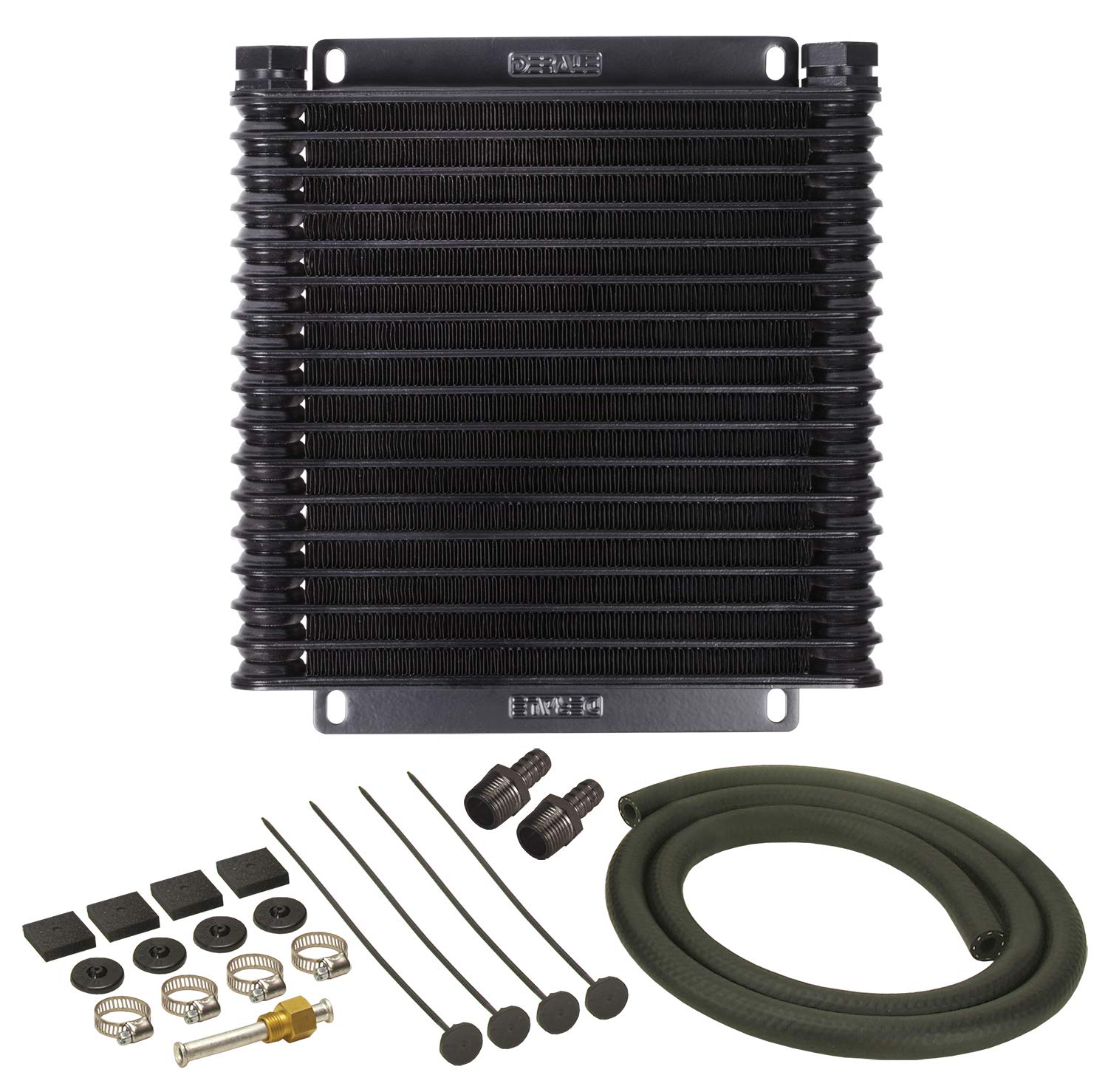 Derale Series 9000 13614 Plate and Fin Transmission Oil Cooler,Black