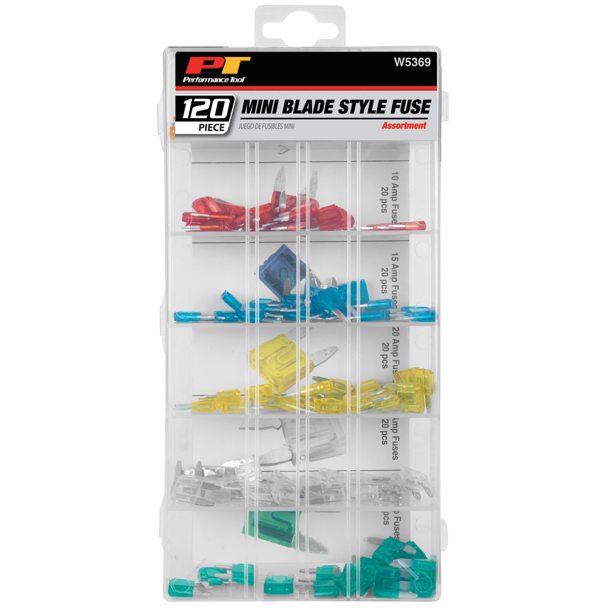 Performance Tool Mini Fuse Assortment W5369 - 120 Piece