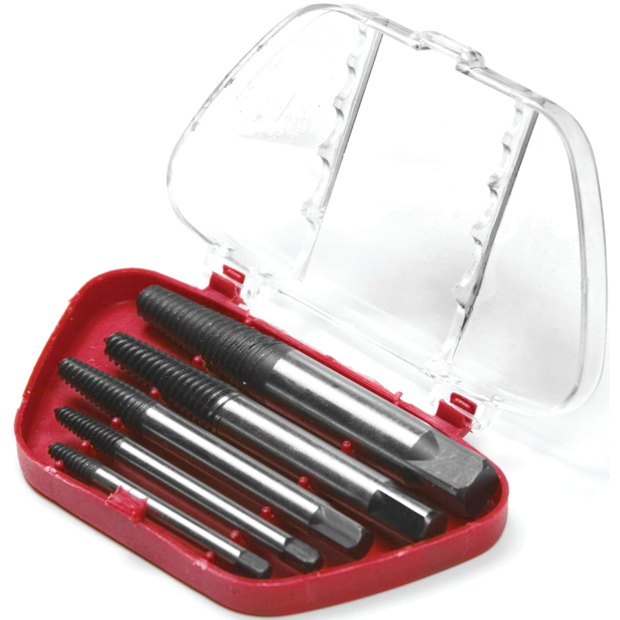 W2965 Performance Tool Screw Extractor Set, Removes damaged screws, broken studs, set screws and pipe fittings