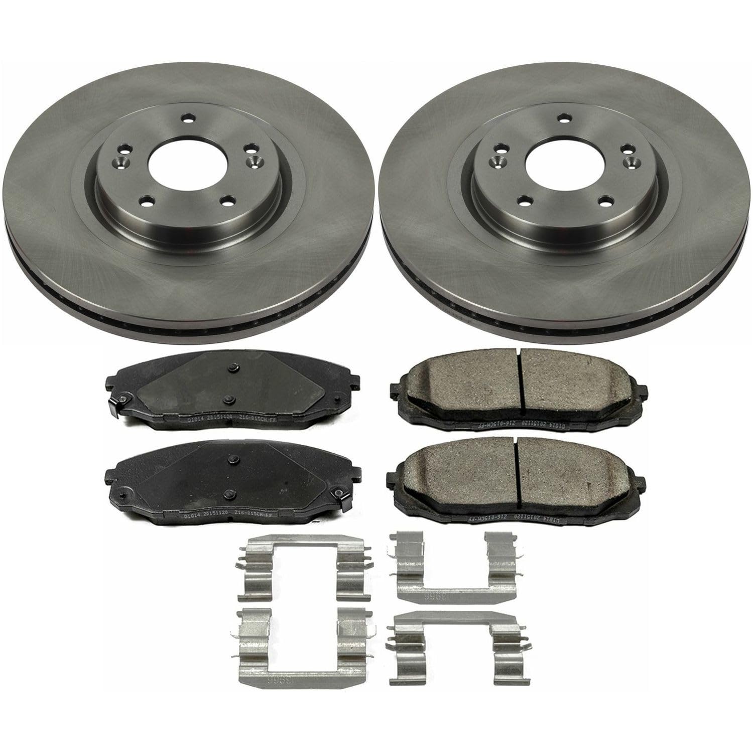 Power Stop KOE7218 Front Replacement Brake Kit-OE Brake Rotors & Ceramic Brake Pads For Kia Sedona 2015-2021 [Model Specific]