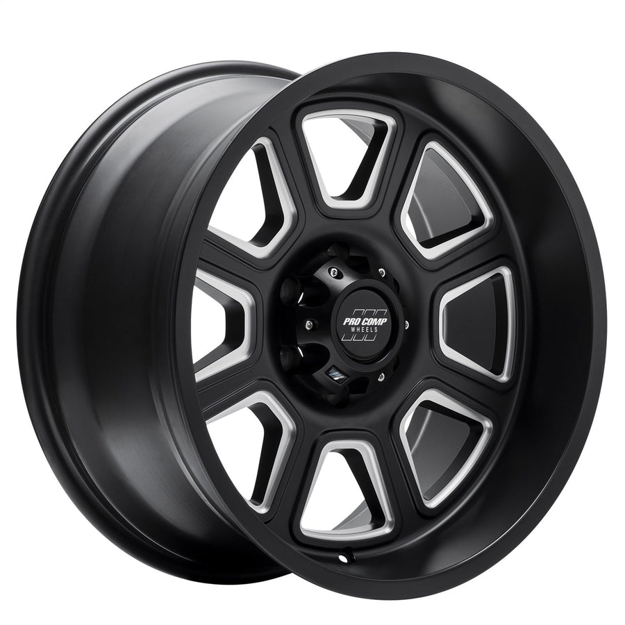 5164-213647 PRO COMP Alloys Black Wheel with Alloy Steel (20 x 10. inches /6 x 135 mm, -18 mm Offset)