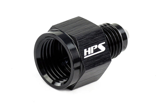 AN894-06-04 HPS AN Female to AN Male Reducer Adapter Fitting, Aluminum, Size: AN-6 Female to AN-4 Male, Angle: Straight, Black