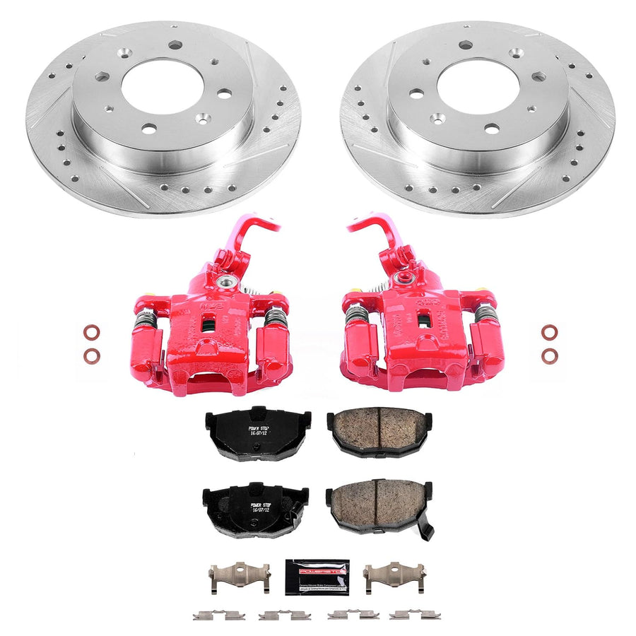 Power Stop Z23 Evolution KC5905 Rear Brake Caliper Kit- Brake Rotors, Brake Pads, Brake Calipers For Kia Spectra 2004-2009, Kia Spectra5 2005-2009 [Model Specific]