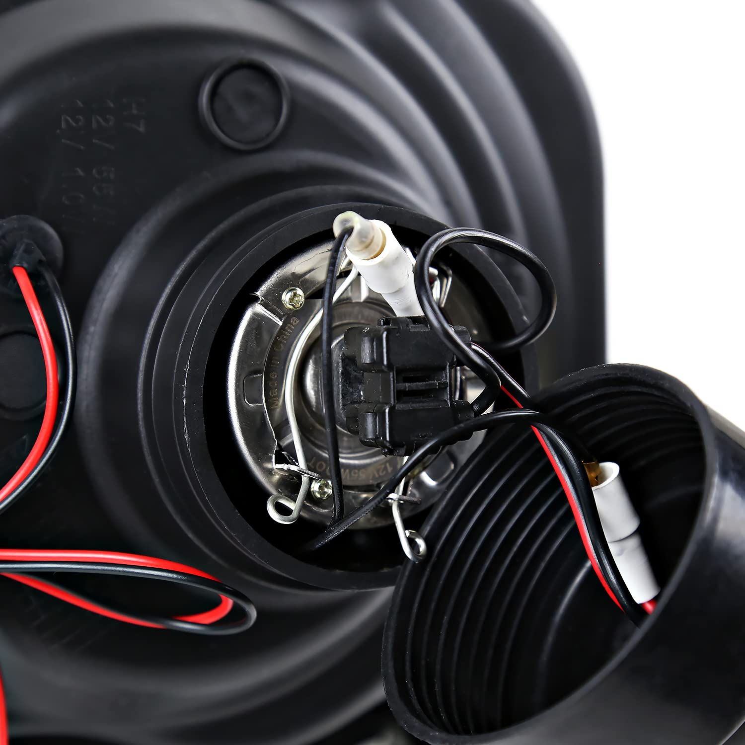 Black Smoke SPEC-D TUNING Projector Headlights W/LED Compatible with 1997-2001 Jeep Cherokee, Left + Right Pair Headlamps Assembly