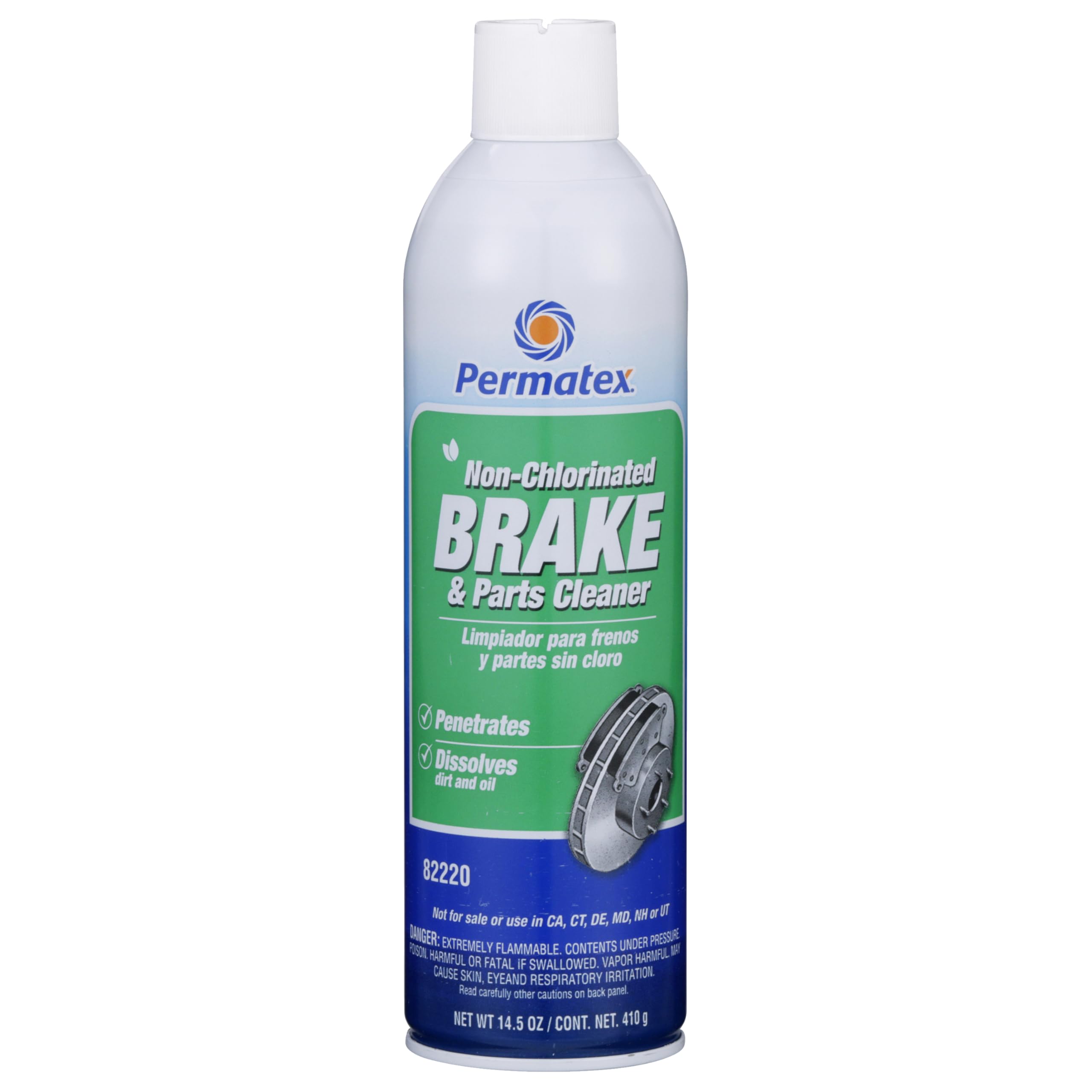 Brake and Parts Cleaner Permatex 82220 Non-Chlorinated, 14.5 oz. Aerosol Can, Pack of 1