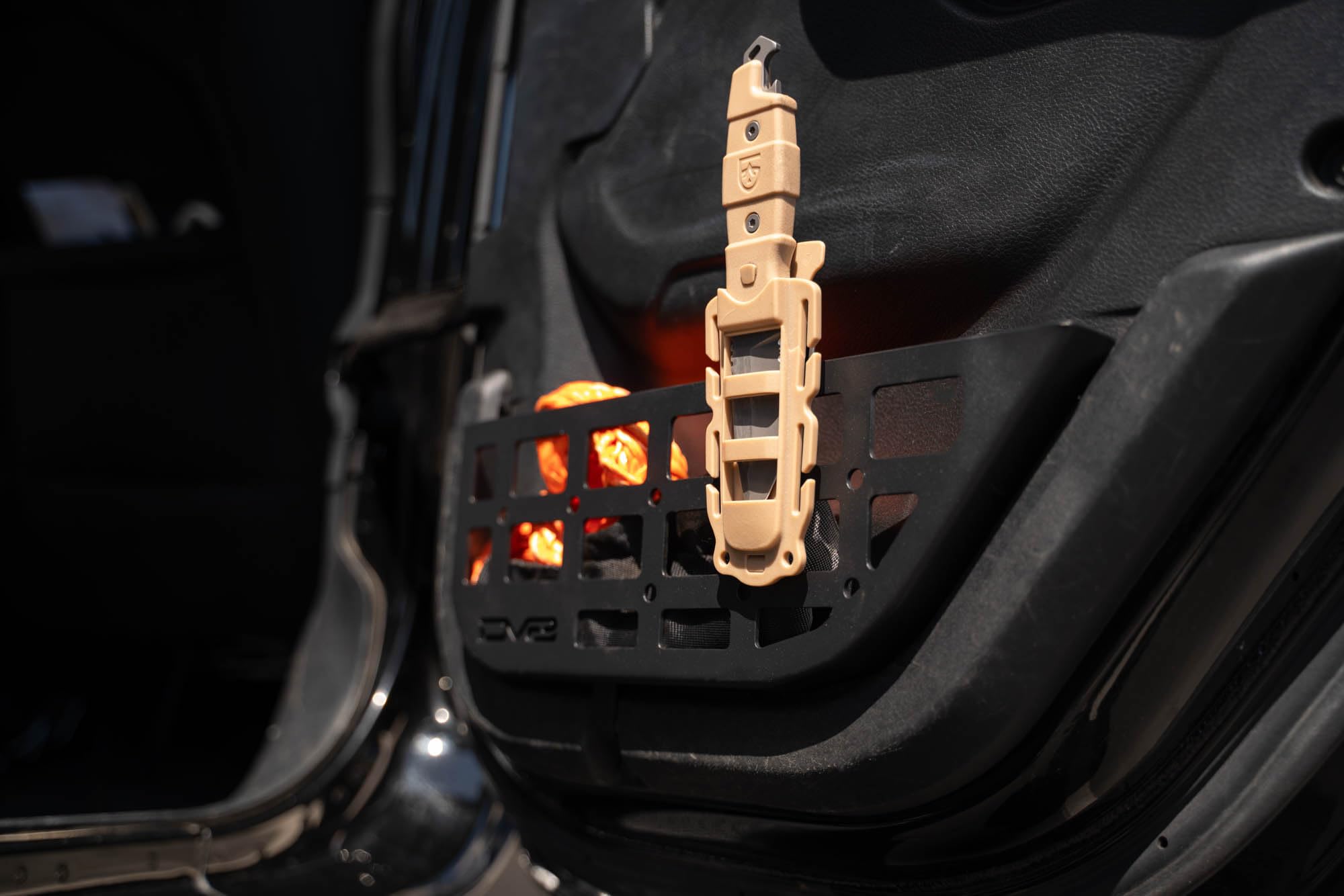 Slim Rear Door Molle Pockets DV8 Offroad for 2018-2025 Jeep Wrangler JL & 2020-2025 Gladiator JT | Replaces The Weak Factory Netting | Molle Panel Design | Slim Width for Improved Legroom | Pair