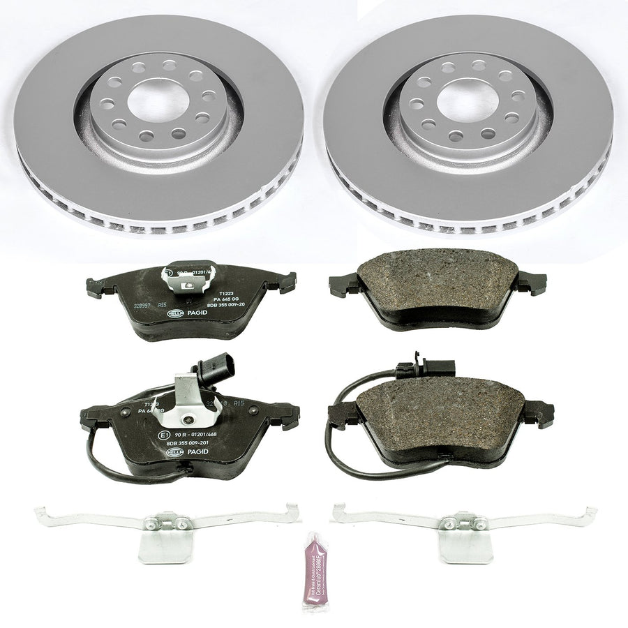 Power Stop ESK2990 Euro-Stop Front Brake Kit For Audi A4 2005-2009, Audi A4 Quattro 2005-2009 [Model Specific]