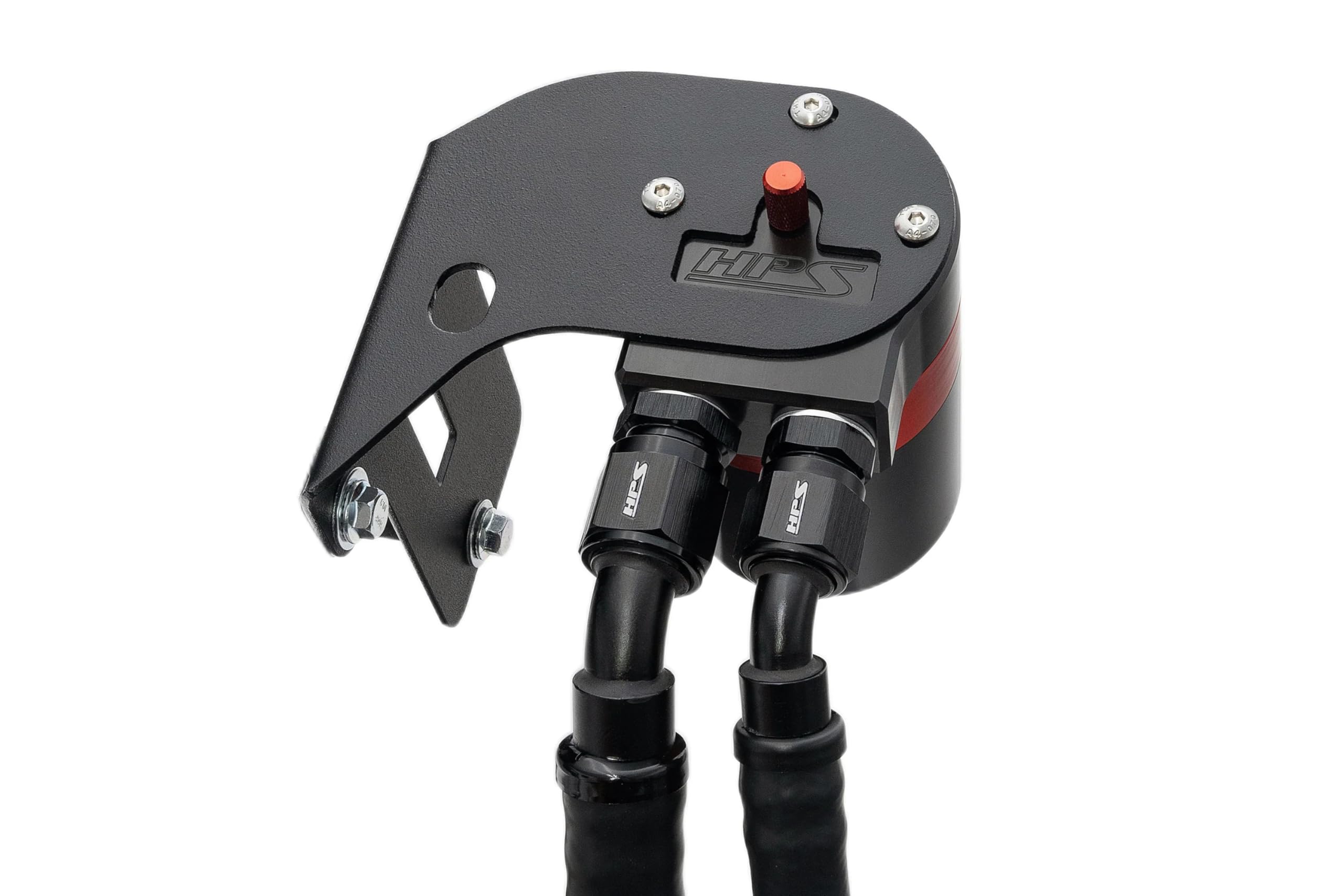 HPS Aluminum Black Oil Catch Can Kit Compatible for 2015-2021 Subaru WRX 2.0L Turbo, 860-007