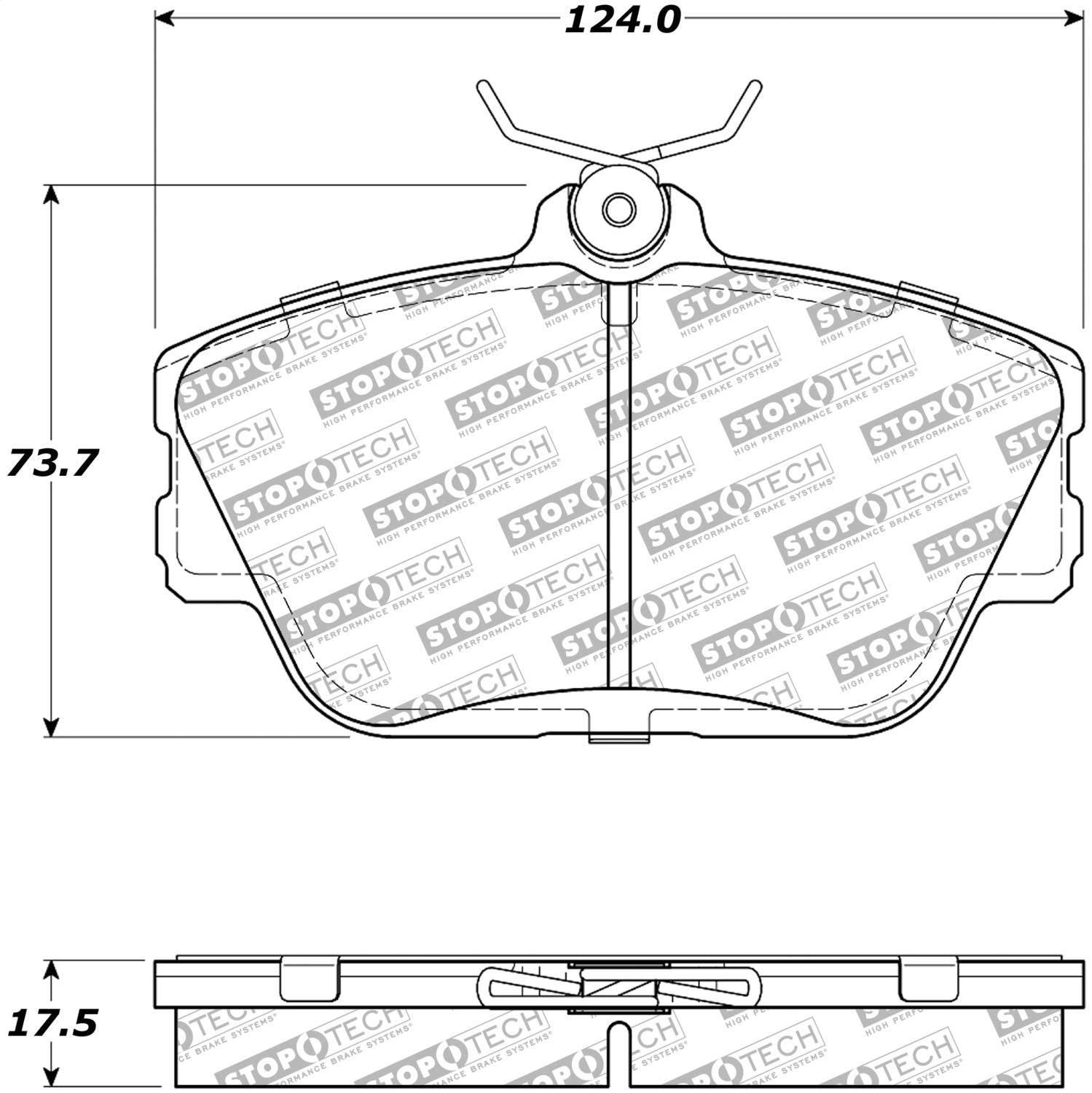 Brake Pads StopTech 305.05980 with Hardware Street Select