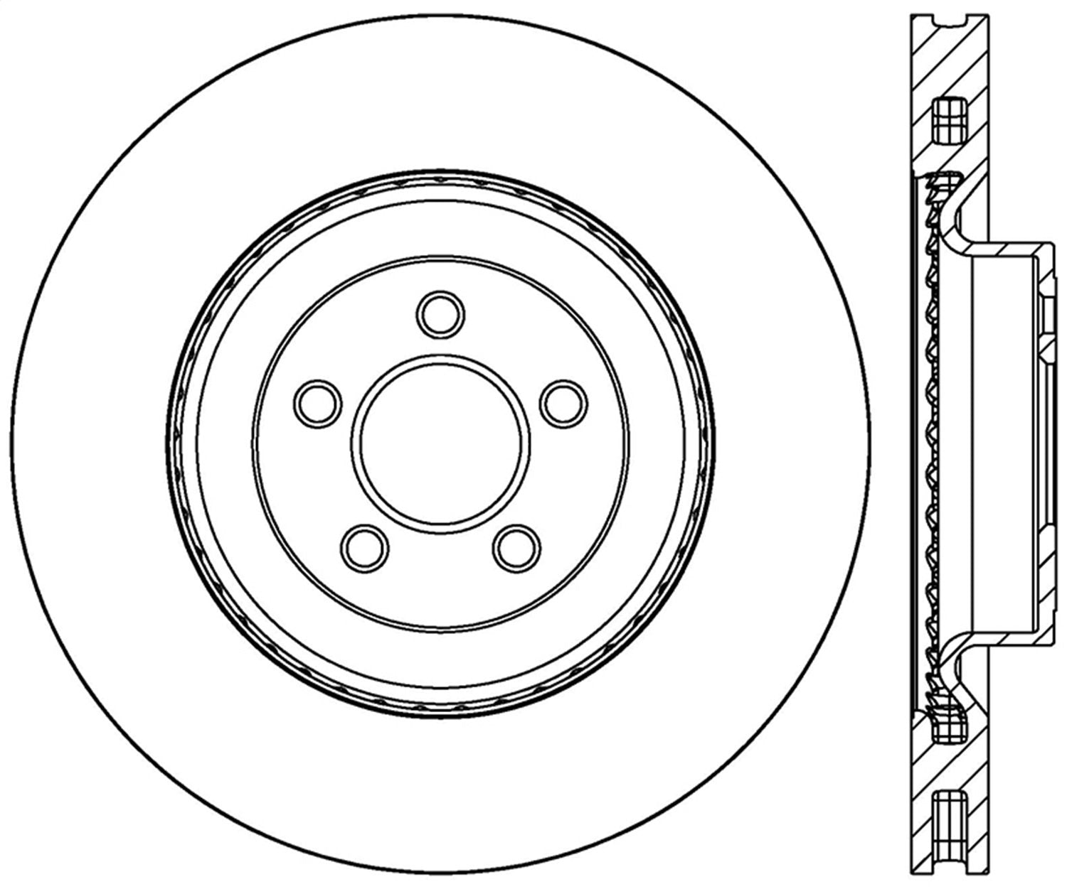Front Left StopTech 126.61116SL Sport Slotted Brake Rotor