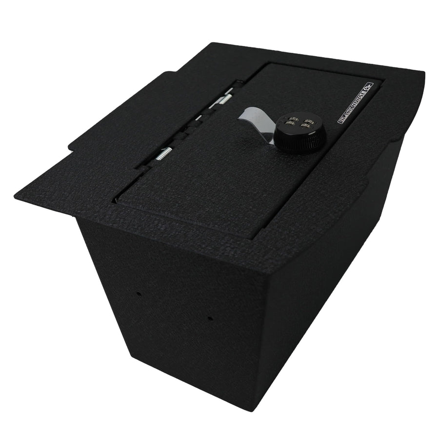 Black Horse Security Lock Box Center Console Safe, Black Gun Box Organizer with 4 Digit Combination Resettable Lock Compatible with 19-24 Ram1500,2500,3500 Ram 1500 TRX-ASDR03