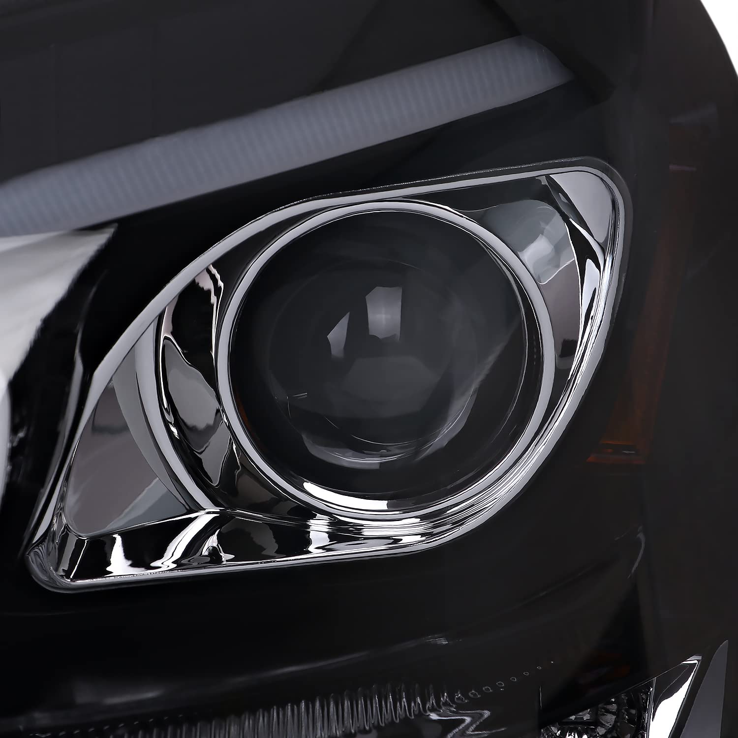 Smoke SPEC-D TUNING Projector Headlights with LED Sequential Turn Signals Compatible with 2009-2011 Mercedes Benz W164 ML320, Left + Right Pair Headlamp Assembly