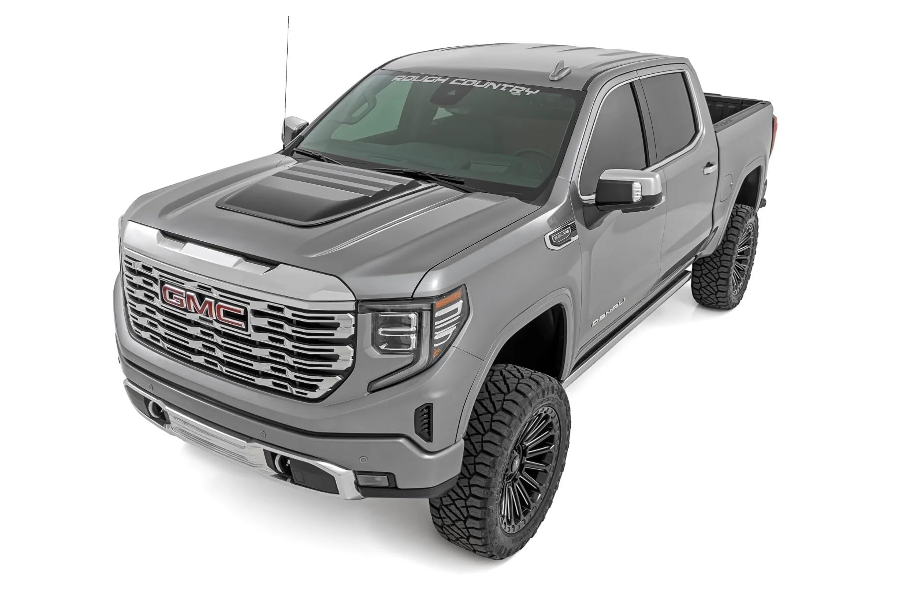 Hood Scoop Rough Country for GMC Sierra 1500 (2019-2026) - Matte Black, Paint-to-Code, Aggressive Style, Precision Fit, No-Drill Install