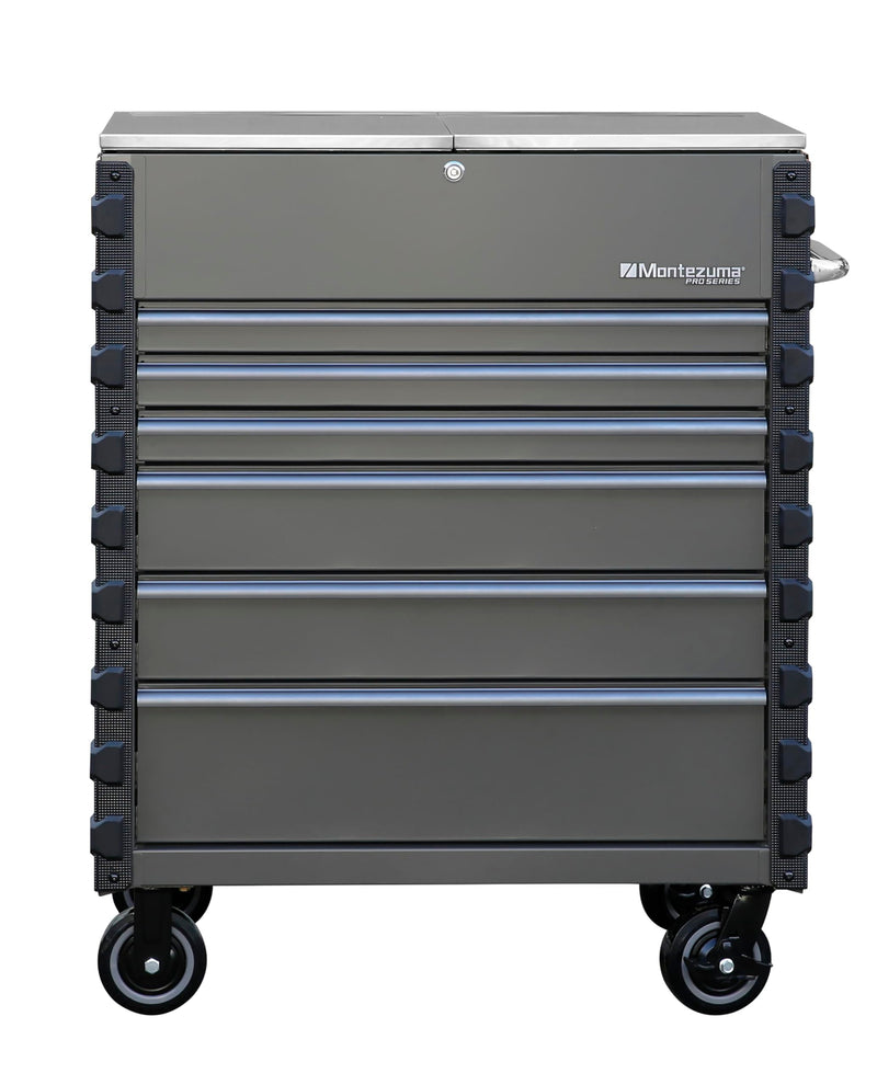 Pro Mechanics Cart Montezuma - Metallic Gray with Titanium-colored Aluminum pulls