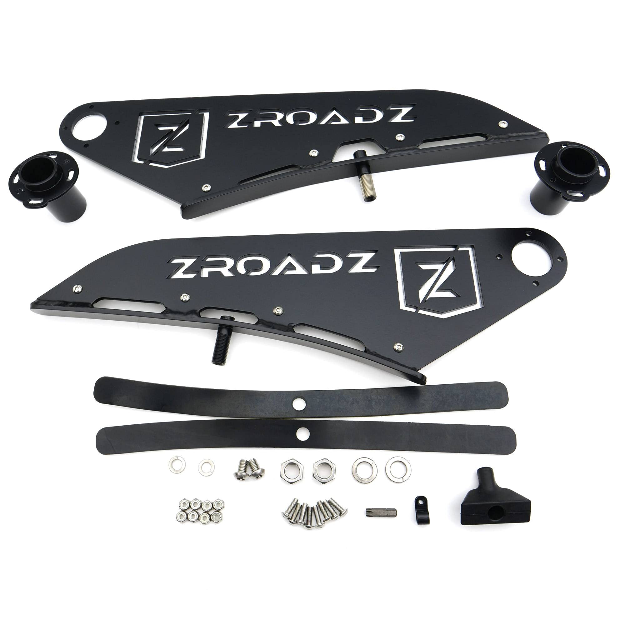 ZROADZ LED Mounting Bracket Front Roof - Compatible w/ 2015-2020 ALL Ford F-150 - to Mount (1) 50 Inch ZROADZ or similar style Curved LED Light Bar (Not Included) - PN Z335731, Black