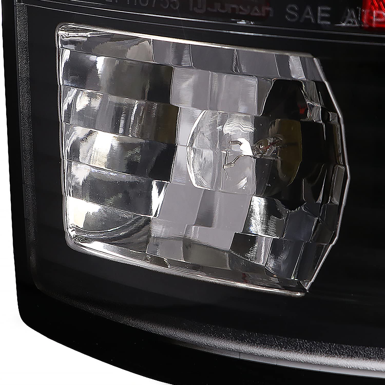 Jet Black LED Tail Lights SPEC-D TUNING Compatible with 2007-2008 Dodge Ram 1500, 2007-2009 Dodge Ram 2500/3500, Left + Right Pair Assembly