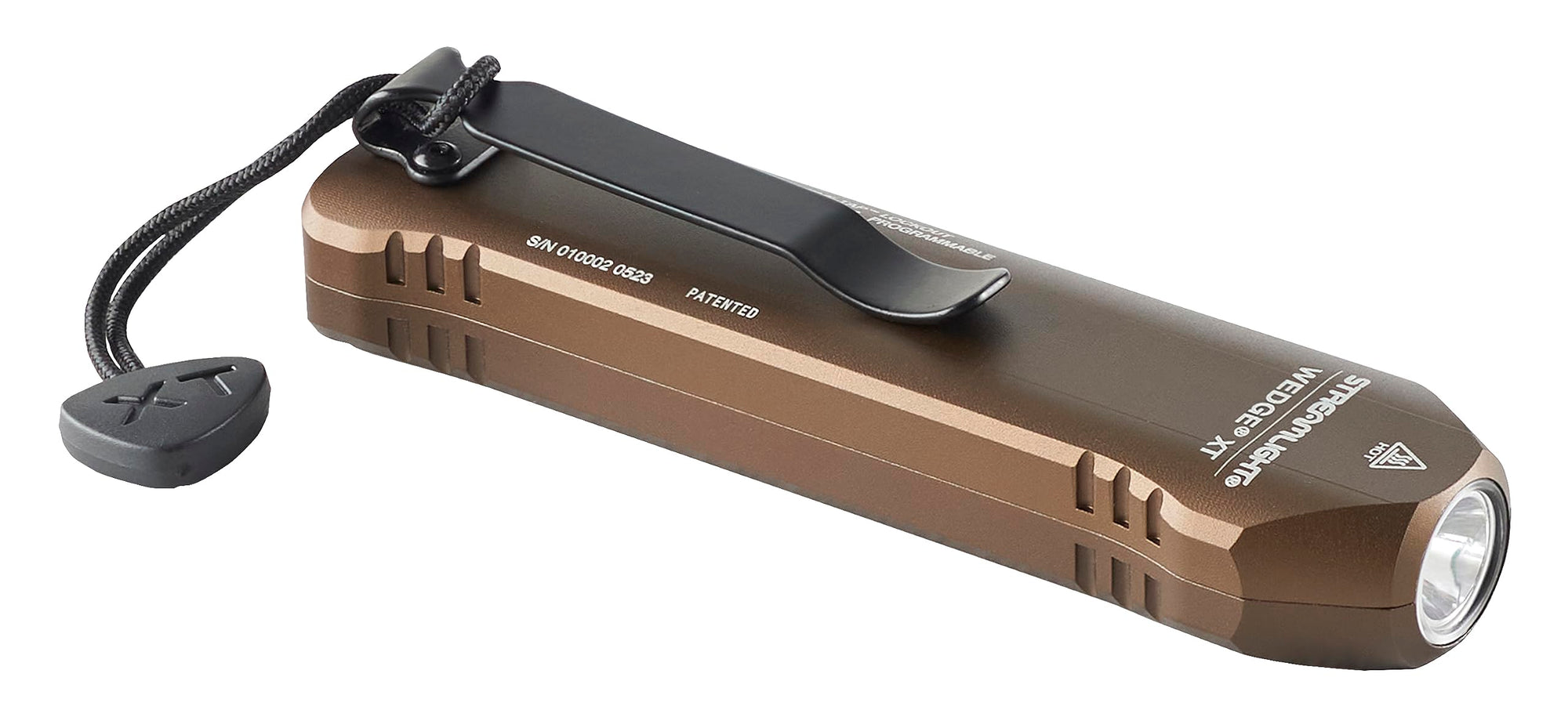 Wedge XT Streamlight 500-Lumen 1,900-Candela Flat Everyday Carry Flashlight, Includes USB-Cable and Pocket Lanyard, Coyote