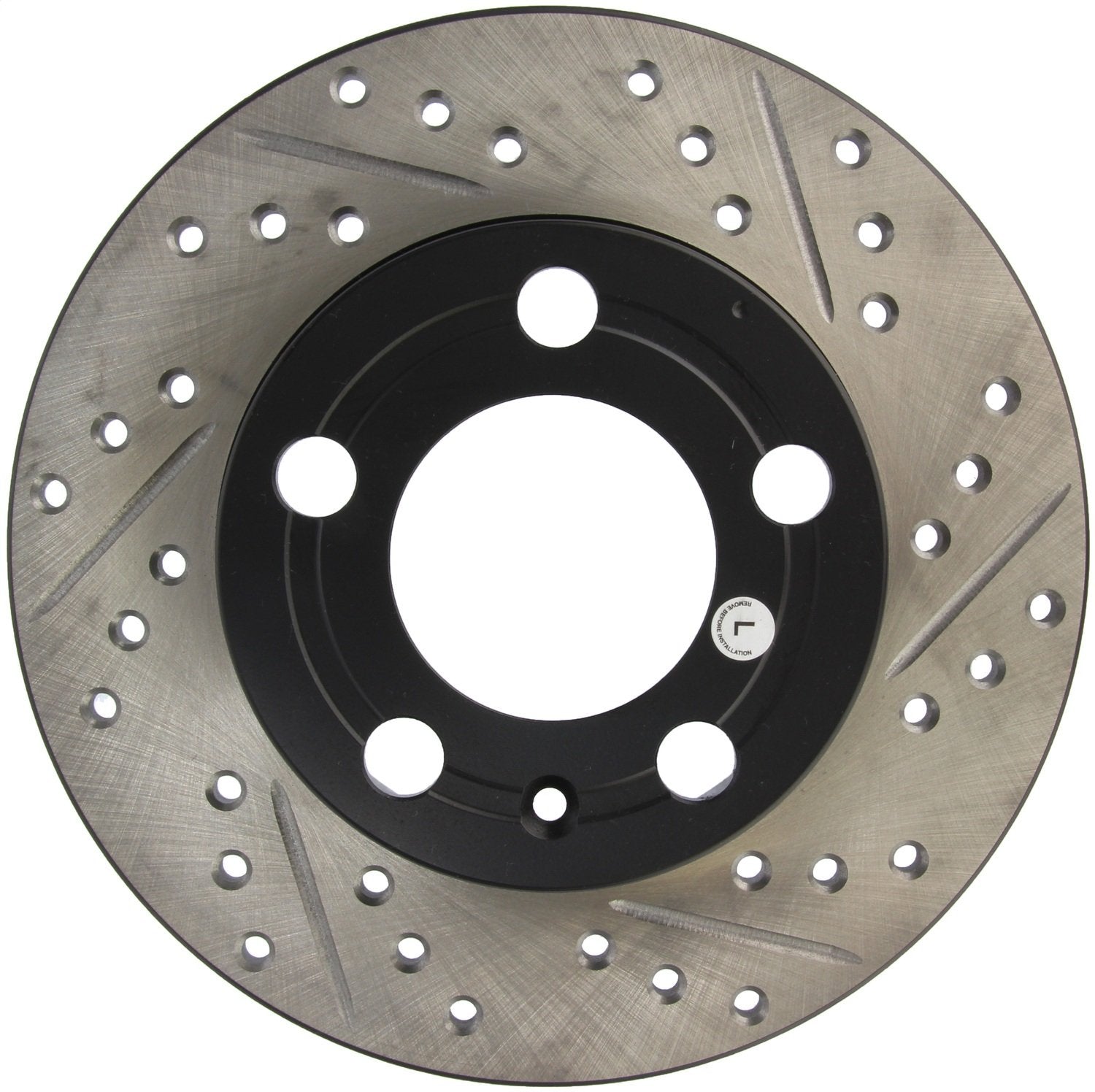 Sport Drilled/Slotted Brake Rotor StopTech 127.33057L (Rear Left), 1 Pack