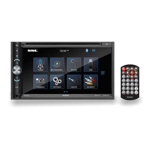 Sound Storm Laboratories Car Stereo System DD695B - A-Link (Screen Mirroring), 6.95 Inch Double Din Head Unit, Touchscreen, Bluetooth Audio and Hands-Free Calling, Radio Receiver, CD Player