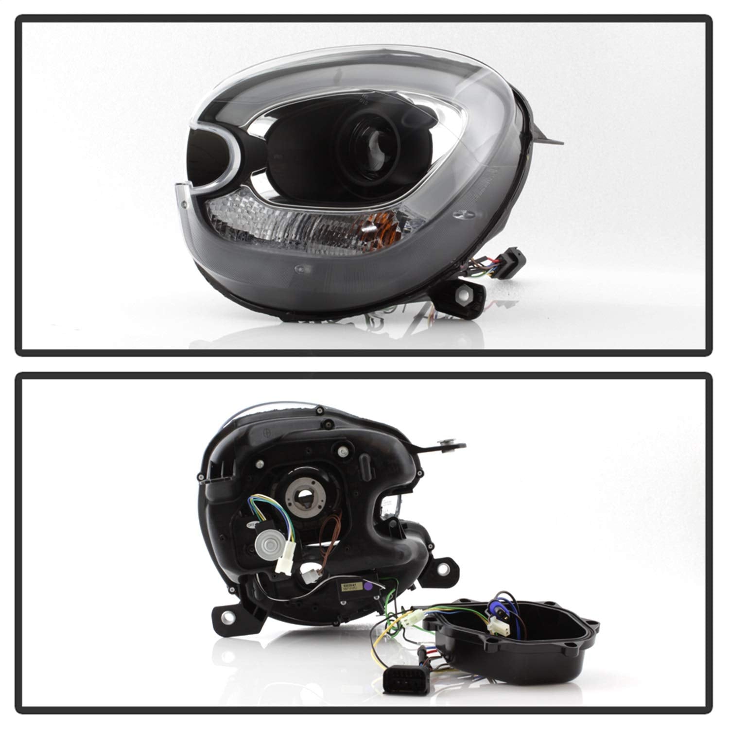 Projector Headlight Spyder Auto PRO-YD-MCO11-DRL-BK, 1 Pack