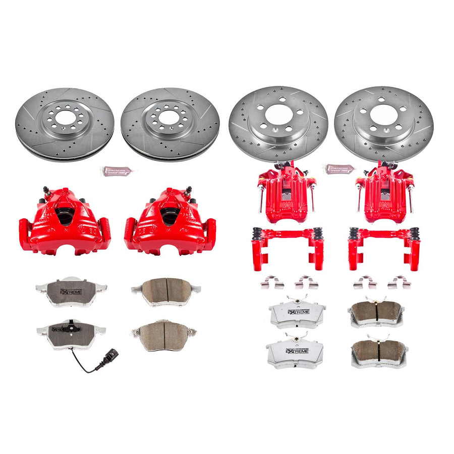 Power Stop Z26 KC2795-26 Front & Rear Street Warrior Brake Kit For Audi TT Quattro 2000-2006 [Model Specific]