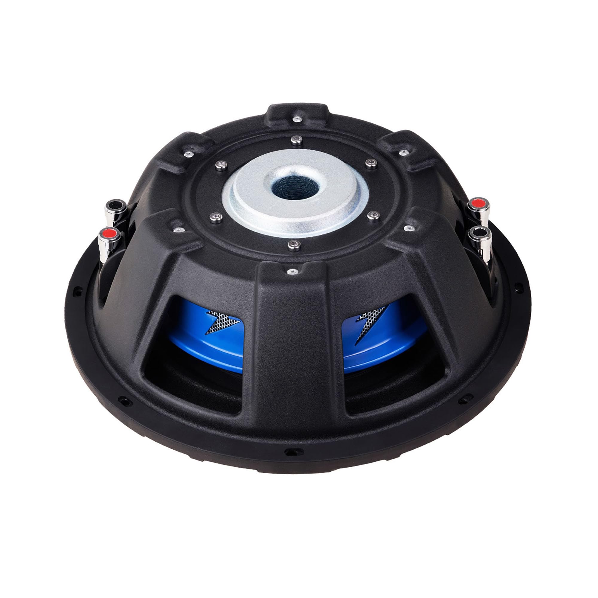 Hifonics 10 Inch Elite Shallow Mount Car Subwoofer, Dual 4 Ohm Voice Coil Speaker 600 Watt Peak Power Mobile Amplifier, Black/Blue