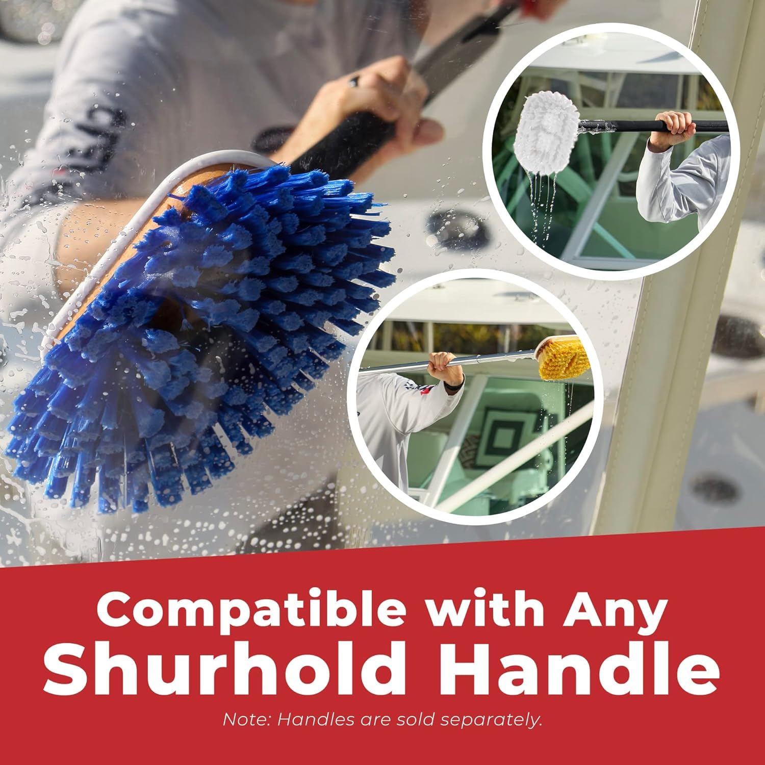 6" Shurhold Nylon Extra Soft Bristles Deck Brush