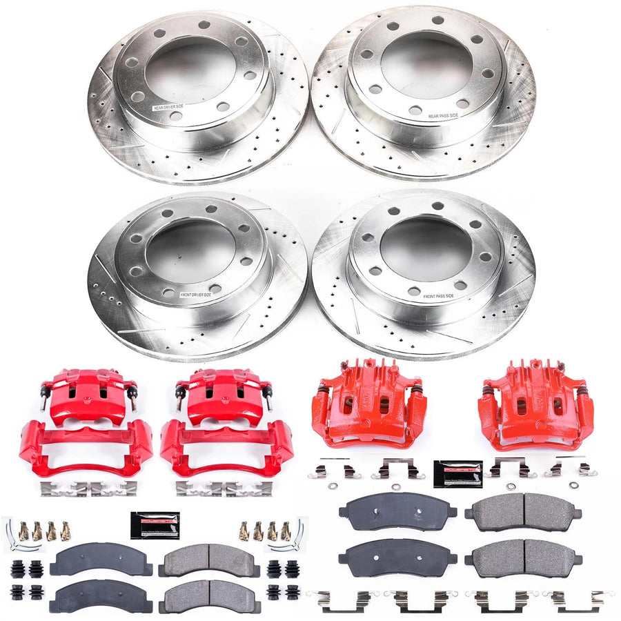 Power Stop Performance Brake Kit KC1906A with Caliper For 2000-2005 Ford Excursion 4WD | 2000-2004 F-350 Super Duty 4WD SRW