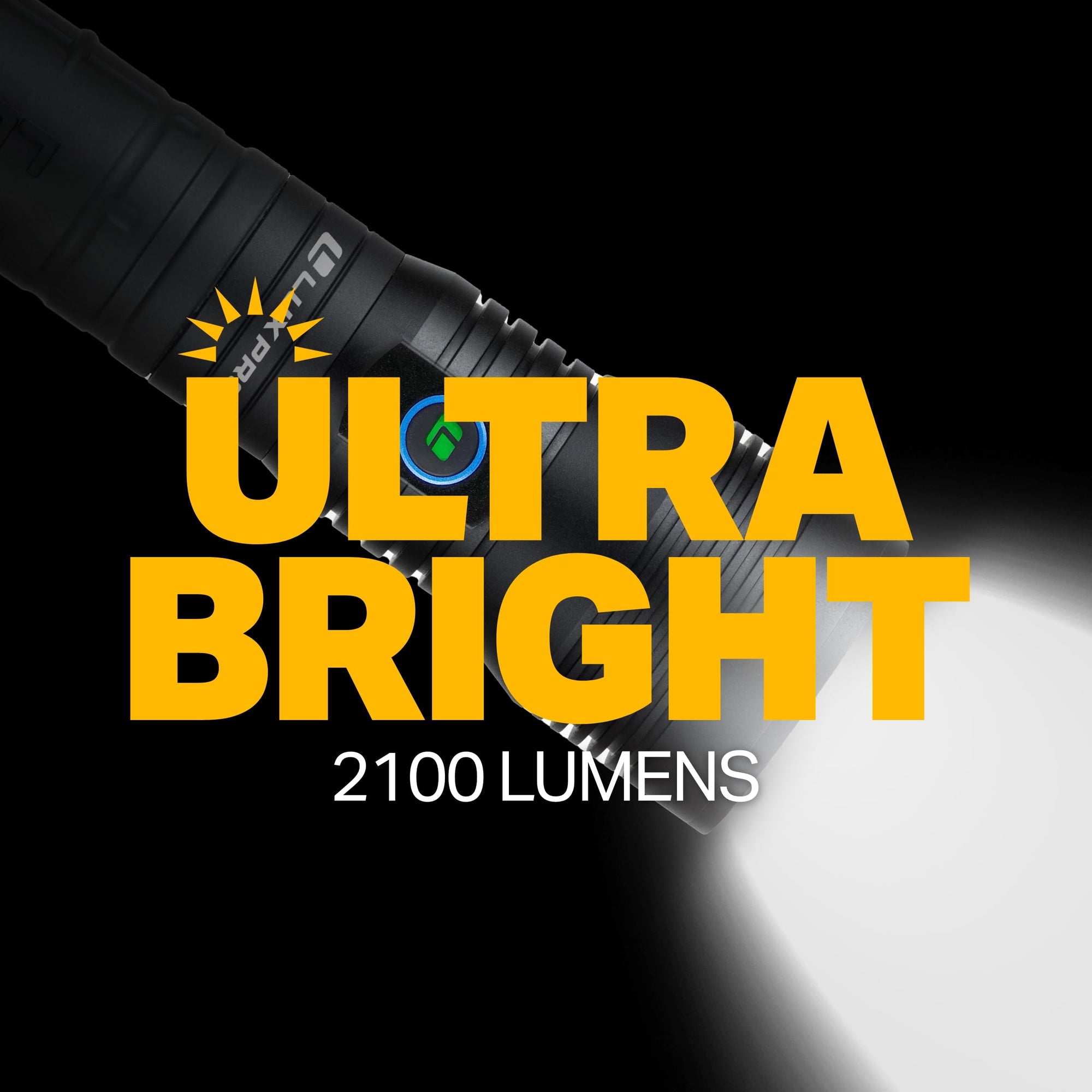 High-Output LUXPRO LP1305 Long-Range Handheld Flashlight - 2000 Lumens - Battery-Powered LED Flashlight for Power Outages, Camping & More - Batteries Included