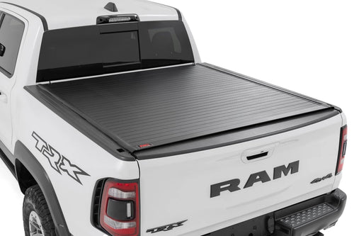 Rough Country Tonneau Cover Hard Roll-Up for Ram 1500 (2019-2026) & TRX (2021-2024) - Aluminum Truck Bed Cover, Fits 5'7 Bed