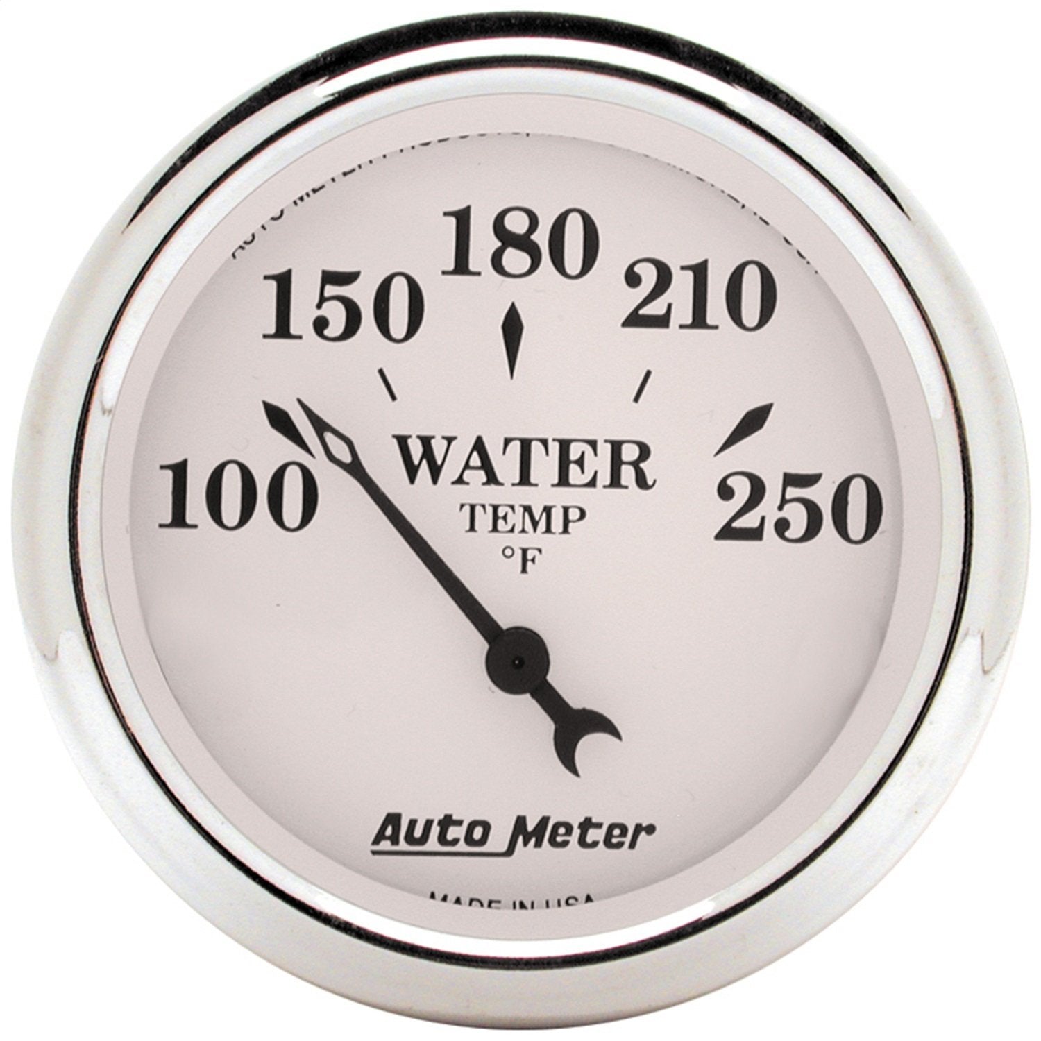 Auto Meter Old TYME 1638 White Mechanical Water Temperature Gauge