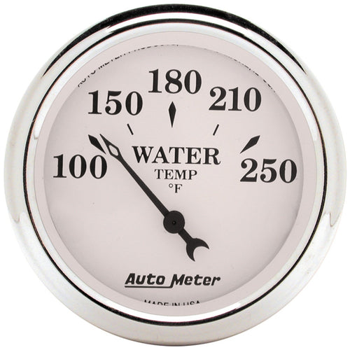 Auto Meter Old TYME 1638 White Mechanical Water Temperature Gauge
