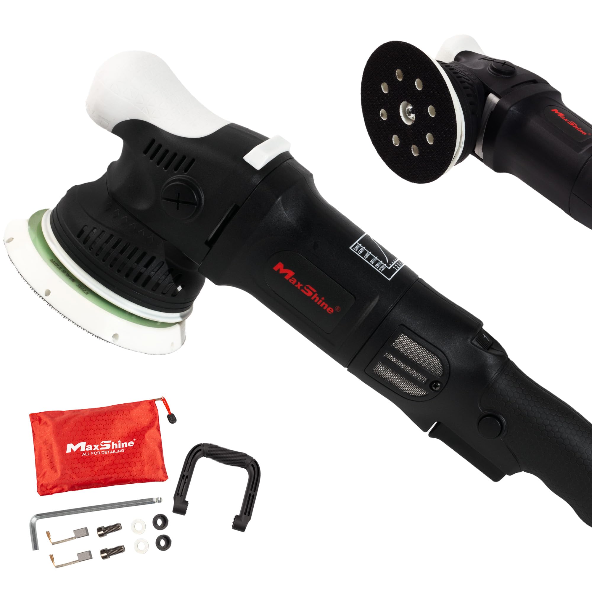 M15 Pro Maxshine Dual Action Polisher | 15mm Throw, 5” Backing Plate, 1000W Motor | Variable Speed, Ergonomic Grip, Low Vibration | Auto, Boat & Marine Detailing Buffer for Paint Correction